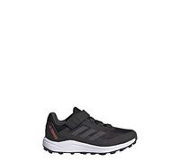 adidas Terrex Agravic Flow Running Shoe, Core Black/Dark Grey Heather/Solar Red, 2 US Unisex Little Kid