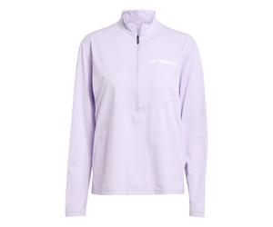 adidas Terrex MT Half-Zip Maillot De Course Femmes-Lilas, Taille XL