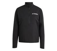 ADIDAS TERREX T-shirt fonctionnel 'Multi Climacool 1/2 Zip Long Sleeve' noir / blanc, Taille 4XS