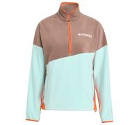 adidas Terrex - Women's Terrex Multi Climawarm Fleece Anorak - Veste polaire - L - trace brown / semi flash aqua / semi impact orange