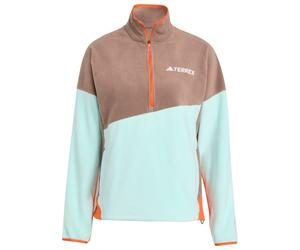 adidas Terrex - Women's Terrex Multi Climawarm Fleece Anorak - Veste polaire - XS - trace brown / semi flash aqua / semi impact orange