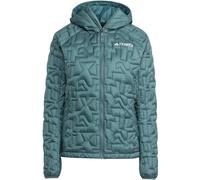 Adidas Terrex Xperior Primaloft Loose Fill Insulated Hooded Jacket Womens Teal 10 (S) Female