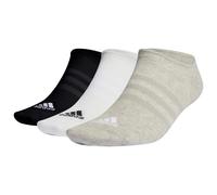 adidas - Thin&Light Sportswear No Show Socks 3-Pack - Chaussettes multifonctions - Unisex S | EU 37-39 - medium grey heather / white / black
