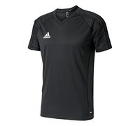 adidas Tiro 17 Maillot d'entraînement Garçon Noir/Gris Foncé/Blanc FR : Taille 140 cm (Taille Fabricant : Taille 140 cm)_193