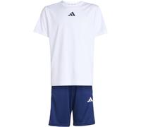 Adidas Train Essentials 3-Stripes T-Shirt Set Juniors Blanc/Bleu foncé 13 ans Male