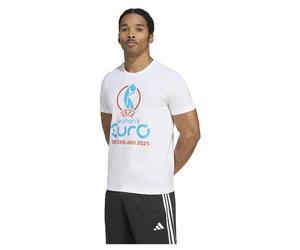 Adidas Uefa Euro25™ Official Emblem Short Sleeve T-shirt Blanc M Homme