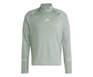 adidas Ultimate High Visibility Half-Zip Maillot De Course Hommes-Gris, Taille S