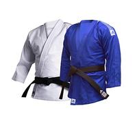 adidas Uniforme de judo d'entraînement (450 g) - 150 cm, blanc - Fabriqué en polycoton, tissage unique lourd unisexe pour adultes et enfants, convient pour l'entraînement, le sparring, la pratique et