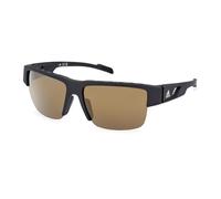 Adidas, unisex, Accessoires, Noir, Taille: 68 MM Lunettes de soleil noir mat/marron