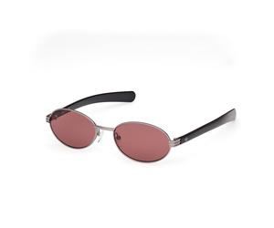 Adidas Unisex Adidas OR0123 15S Lunettes de soleil Métal Ruthénium Bordeaux Ronde Normale