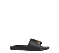 adidas Unisex Adilette Comfort Slide Sandal, Black/Gold Metallic/Black, 12 US Men