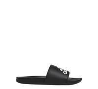 adidas Unisex Adilette Comfort Slide Sandal, Black/White/Black, 9 US Men