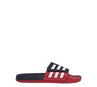 adidas Unisex Adilette Slides Sandal, Collegiate Navy/White/Scarlet (TND), 12 US Women