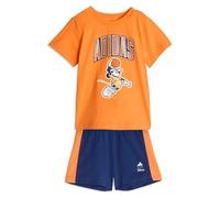 adidas Unisex Baby DISNEY MICKEY MOUSE T-SHIRT SET, Pure Orange/off white, 2-3 Years