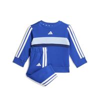 adidas Unisex Baby SEASONAL ESSENTIALS TIBERIO 3 STRIPES FLEECE CREW SET, team royal blue/glow blue/dark blue/white, 6-9 Months