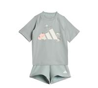 adidas Unisex Baby TIRO_NSTER T-SHIRT SET, Wonder Sage/white, 6-9 Months