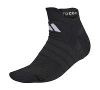 Adidas Chaussettes de tennis unisexe No-Show rembourrées coupe basse Noir/Blanc 43-45