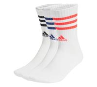 adidas Unisex Chaussettes matelassées 3-Stripes (3 paires), White/White/White, 43-45
