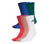 adidas Unisex Chaussettes matelassées mi-mollet (6 paires), Royal Blue/Dark Blue/Warm Clay/Pure Ruby, 43-45