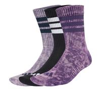 adidas Unisex Chaussettes mi-mollet Stonewash (3 paires), Aurora Plum/Preloved Violet/Black, 43-45