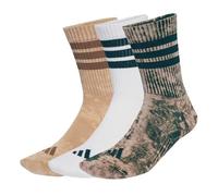 adidas Unisex Chaussettes mi-mollet Stonewash (3 paires), Warm Sandstone/Aurora Ivy/White, 37-39