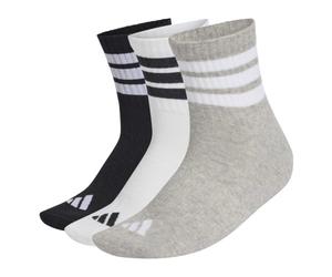adidas Unisex CHAUSSETTES MI-MONTANTES SPORTSWEAR REMBOURRÉES 3 BANDES (3 PAIRES)