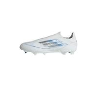 adidas Unisex Chaussure F50 League sans lacets terrain souple/multi-surfaces, Cloud White/Silver Metallic/Cloud White, 46