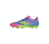 adidas Unisex Chaussure F50 League Terrain Souple/Multi-Surfaces, Blue Fusion/Lucid Lemon/Lucid Pink, 40