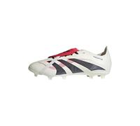 adidas Unisex Chaussure Predator languette rabattue Terrain souple/Multi-surfaces, Off White/Core Black/Pure Ruby, 43 1/3