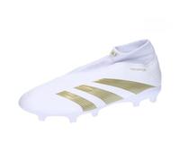 adidas Unisex Chaussure sans Lacets Predator League Terrain Souple, Cloud White/Gold Metallic/Sandy Beige Met, 42 2/3