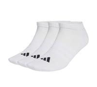 adidas Unisex CUSHIONED ESSENTIALS LOW CUT SOCKS 3 PAIR PACK, white/white/black, 13-14.5