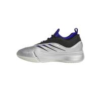Adidas Unisex Dame 9 Basketball Sneaker, Silver Metallic/Black/Lucid Blue, 14.5 US Men
