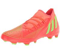 adidas Unisex Edge.3 Predator Firm Ground Soccer Shoe, Solar Red/Solar Green/Black, 9 US Men