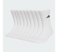 adidas Unisex ESSENTIALS CUSHIONED CREW SOCK 10PP, white/black, 5-6 Years