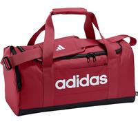 adidas Unisex Essentials Linear Duffel Bag, Active Maroon/White, S