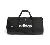 adidas Unisex Essentials Linear Duffel Bag, Black/Black/White, L