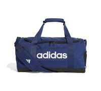 adidas Unisex Essentials Linear Duffel Bag, Dark Blue/White, S