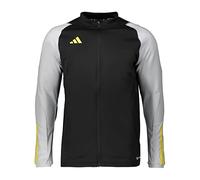adidas Unisex Kids Tracksuit Jacket Tiro 23 Competition Training Track Top, Black/Team Light Grey/Impact Yellow, HU1313, 164