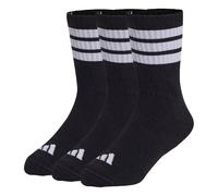 adidas Unisex Kinder 3STRIPES CUSHIONED SPORTSWEAR CREW SOCKS 3 PAIR PACK, black/white/white, 4-5 Years