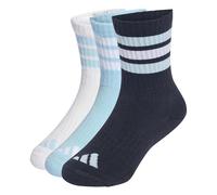 adidas Unisex Kinder 3STRIPES CUSHIONED SPORTSWEAR CREW SOCKS 3 PAIR PACK, night navy/icey blue/white, 3-4 Years