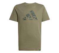 adidas Unisex Kinder Camo Graphic T-Shirt Junior, Olive strata, 7-8 Years