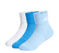 adidas Unisex Kinder CUSHIONED SPORTSWEAR ANKLE SOCKS 3 PAIR PACK, glow blue/white/ray blue, 3-4 Years