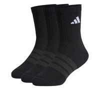 adidas Unisex Kinder CUSHIONED SPORTSWEAR CREW SOCKS 3 PAIR PACK, black/black/white, 6-7 Years