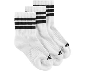 adidas Unisex Kinder CUSHIONED SPORTSWEAR CREW SOCKS 3 PAIR PACK, white/white/black, 5-6 Years