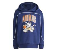 adidas Unisex Kinder Disney Mickey Mouse Hooded Sweatshirt, Dark Blue/Pure Orange/Off White, 4-5 Years