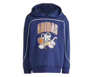 adidas Unisex Kinder Disney Mickey Mouse Hooded Sweatshirt, Dark Blue/Pure Orange/Off White, 5-6 Years