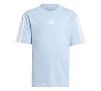 adidas Mixte Enfant Essentials 3 Stripes Sleeve T-Shirt, Glow Blue/White, 5-6 Years