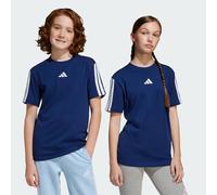 Adidas T-shirt Essentials 3 Stripes unisexe manches courtes Bleu foncé/Blanc 13-14 ans