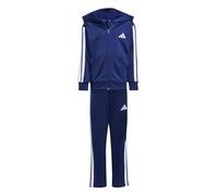 adidas Unisex Kinder ESSENTIALS 3 STRIPES TRACKSUIT, dark blue/white, 4-5 Years