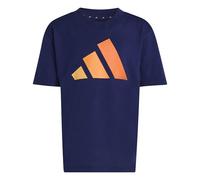 adidas Unisex Kinder Essentials BIG Logo T-Shirt, Dark Blue/Semi Ice Tangerine/Pure Orange, 3-4 Years